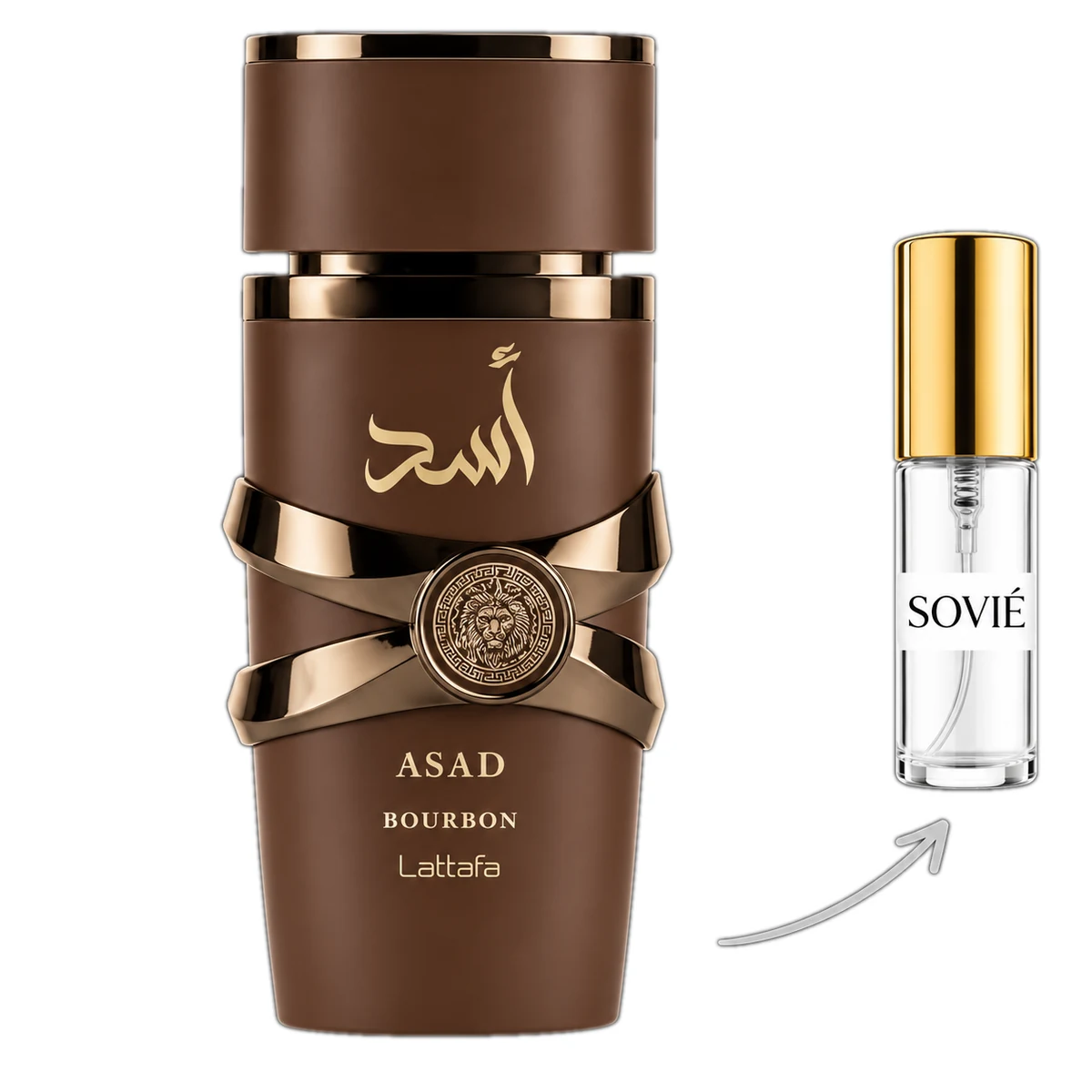 Lattafa Asad Bourbon — o decante